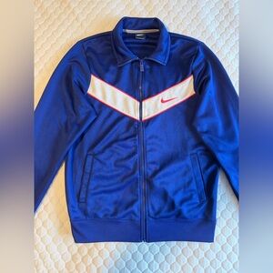 Nike Track Jacket Mens S Blue White Full Zip